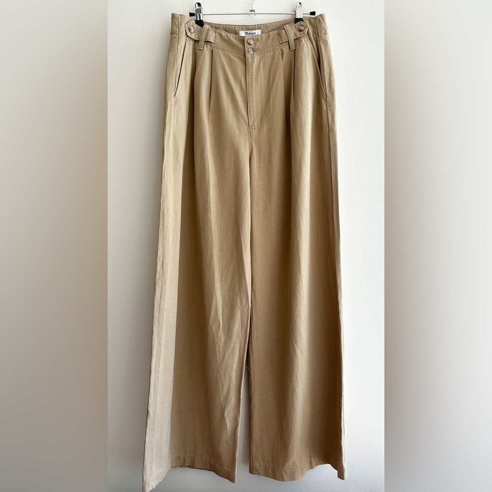 Madewell The Harlow Wide-Leg Pant in Drapey Twill, Size 6, NWT